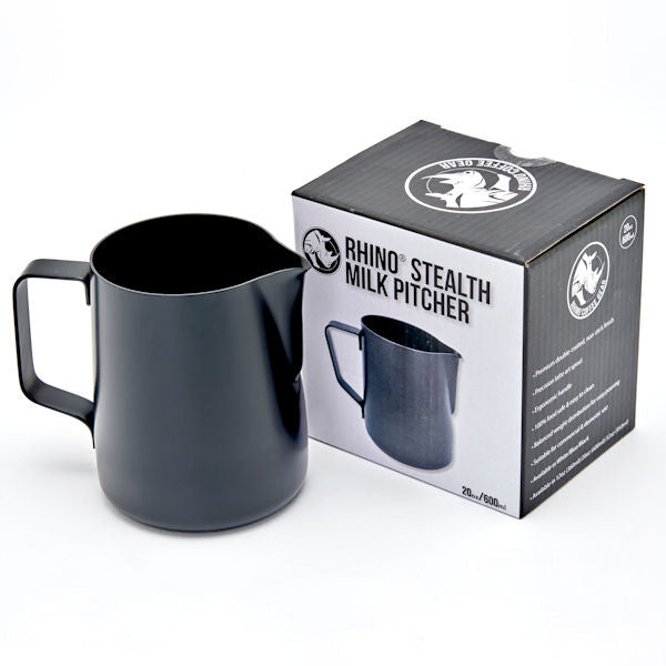 RHINO STEALTH MILK PITCHER 600ML - BLACK