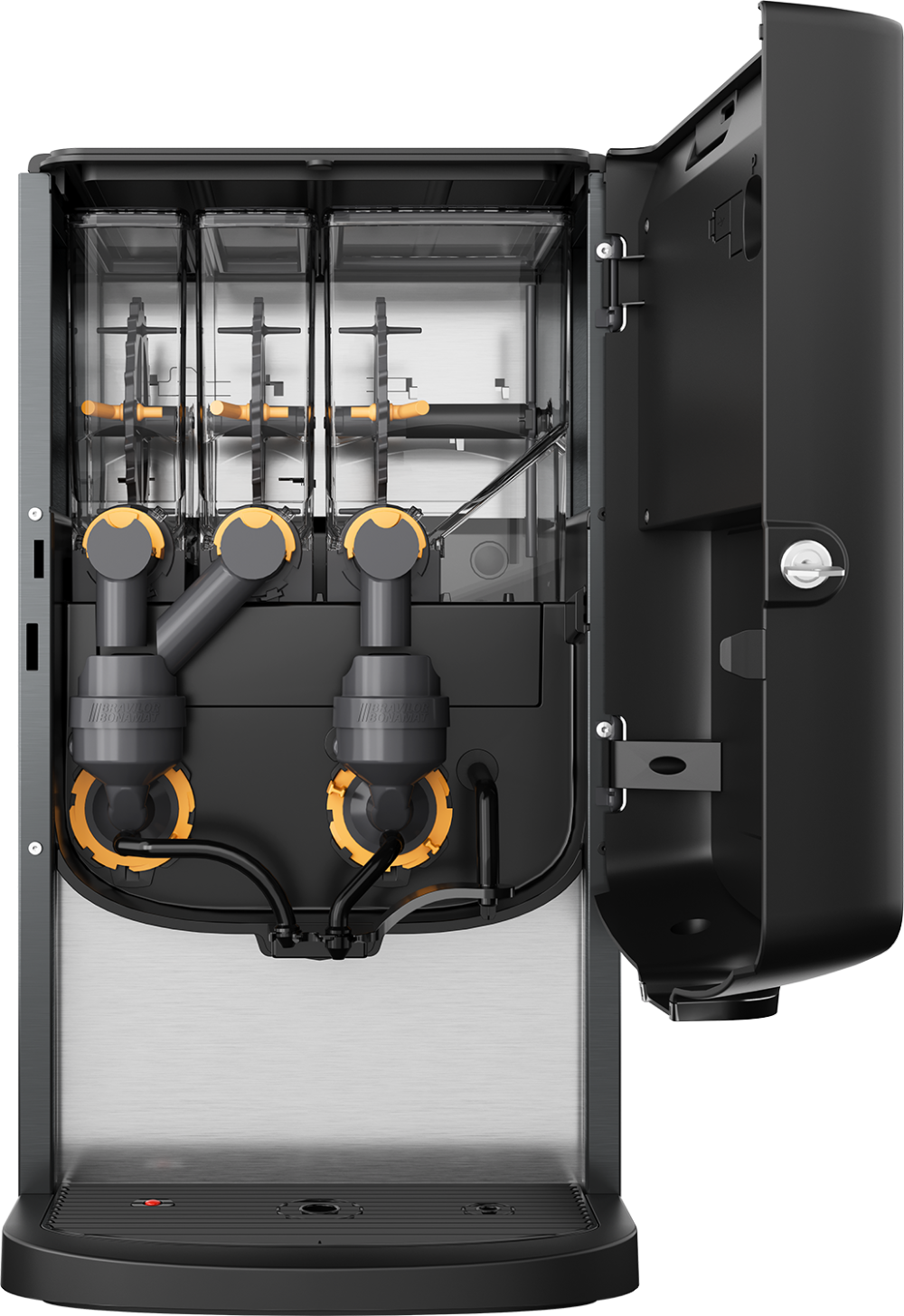 Bravilor Bolero machine opened up showing internals